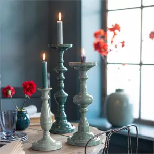 PIP Studio Metal Green Medium 34cm Candle Holder by null, a Candles for sale on Style Sourcebook