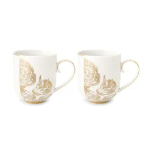 PIP Studio Royal White Large 325ml Mugs Set of 2 by null, a Cups & Mugs for sale on Style Sourcebook