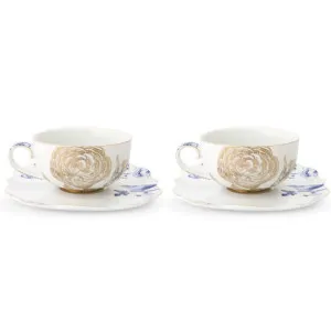 PIP Studio Royal White Cup and Saucer Set of 2 by null, a Cups & Mugs for sale on Style Sourcebook