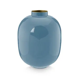 PIP Studio Metal Blue 32cm Vase by null, a Vases & Jars for sale on Style Sourcebook
