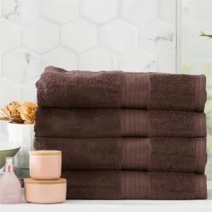 Renee Taylor Stella 4 Piece Cocoa Bath Towel Pack by null, a Towels & Washcloths for sale on Style Sourcebook