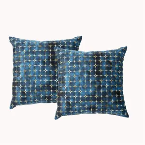 Renee Taylor Poly Velvet Printed Cubic 50x50cm Twin Pack Filled Cushion by null, a Cushions, Decorative Pillows for sale on Style Sourcebook