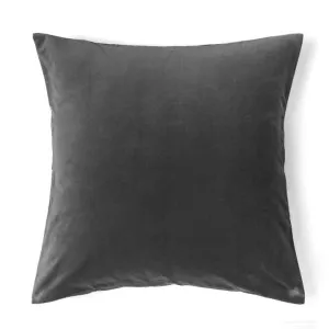 Vintage Design Cotton Velvet Storm Grey European Pillowcase by null, a Cushions, Decorative Pillows for sale on Style Sourcebook
