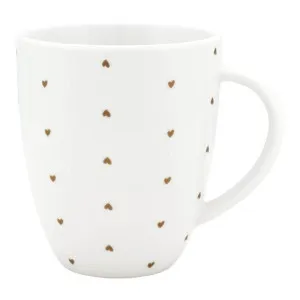 VTWonen White Golden Hearts 400ml Extra Large Mug by null, a Cups & Mugs for sale on Style Sourcebook
