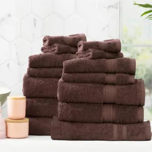 Renee Taylor Stella 14 Piece Cocoa Towel Pack by null, a Towels & Washcloths for sale on Style Sourcebook