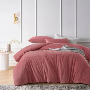 Vintage Design Cotton Velvet Smokey Rose Quilt Cover Set by null, a Quilt Covers for sale on Style Sourcebook