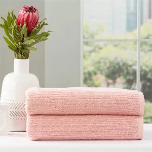 Renee Taylor Cobblestone 2 Pack Blush Bath Sheet by null, a Towels & Washcloths for sale on Style Sourcebook
