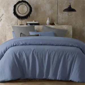 Vintage Design Homewares Hemp Sky Blue Quilt Cover Set by null, a Quilt Covers for sale on Style Sourcebook