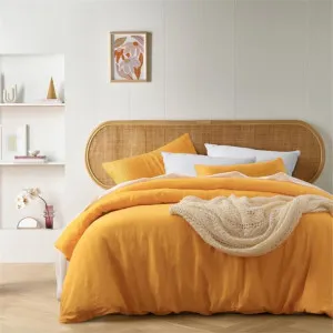 Vintage Design Homewares French Linen Marigold Quilt Cover Set by null, a Quilt Covers for sale on Style Sourcebook