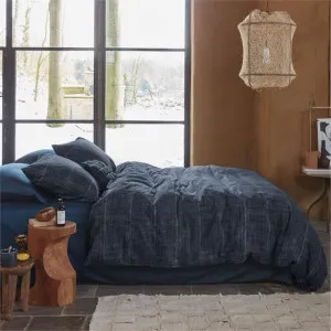 VTWonen Vintage Indigo Dark Blue Cotton Quilt Cover Set by null, a Quilt Covers for sale on Style Sourcebook