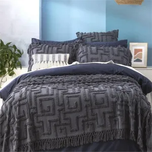 Renee Taylor Riley Slate Vintage Washed Coverlet Set by null, a Quilt Covers for sale on Style Sourcebook