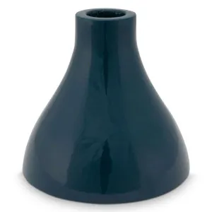 VTWonen Dark Blue Shiny Metal 9.5cm Candle Holder by null, a Candles for sale on Style Sourcebook