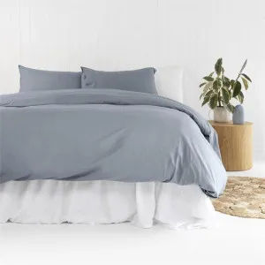 Bambury Temple Organic Cotton Steel Blue Quilt Cover Set by null, a Quilt Covers for sale on Style Sourcebook