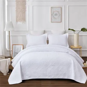 Classic Quilts Embroidered Vivid White Coverlet Set by null, a Quilt Covers for sale on Style Sourcebook