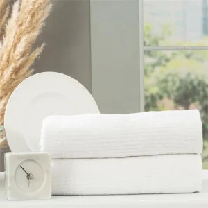 Renee Taylor Cobblestone 2 Pack White Bath Sheet by null, a Towels & Washcloths for sale on Style Sourcebook