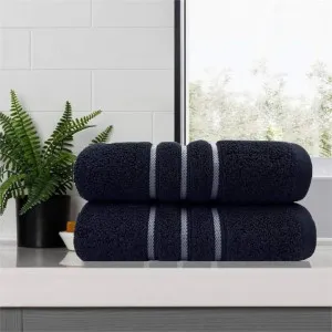 Amor Classic Dobby Stripe Super Soft Premium Cotton Sailor Blue Bath Towel 2 Pack by null, a Towels & Washcloths for sale on Style Sourcebook