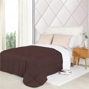 Home Fashion Reversible Plush Soft Sherpa Chestnut Comforter by null, a Quilt Covers for sale on Style Sourcebook