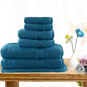 Softouch Light Weight Soft Premium Cotton Bath Towel 7 Piece Teal Towel Pack by null, a Towels & Washcloths for sale on Style Sourcebook