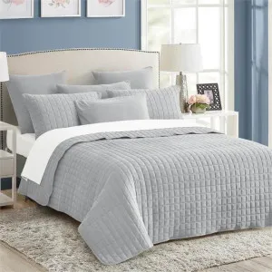 Home Fashion Vintage Stone Wash Silver 7 Piece Coverlet Set by null, a Quilt Covers for sale on Style Sourcebook