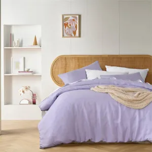 Vintage Design Homewares French Linen Lilac Quilt Cover Set by null, a Quilt Covers for sale on Style Sourcebook