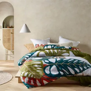 Accessorize Monstera Digital Printed Cotton Quilt Cover Set by null, a Quilt Covers for sale on Style Sourcebook