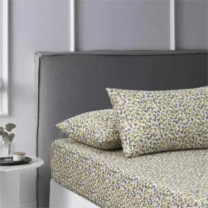 Accessorize Lisa Washed Cotton Printed Fitted Sheet and Pillowcase Set by null, a Sheets for sale on Style Sourcebook