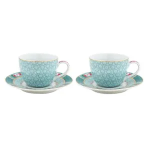 PIP Studio Blushing Birds Blue Espresso Cup and Saucer by null, a Cups & Mugs for sale on Style Sourcebook