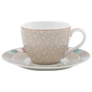 PIP Studio Blushing Birds Khaki Espresso Cup and Saucer by null, a Cups & Mugs for sale on Style Sourcebook