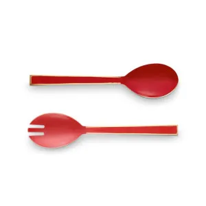 PIP Studio Enamelled Red Salad Servers Set of 2 by null, a Knives for sale on Style Sourcebook