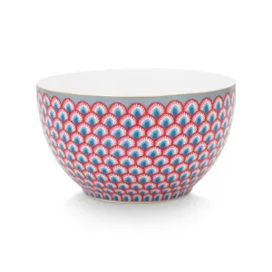 PIP Studio Flower Festival Scallop Red Light Blue 9.5cm Bowl by null, a Bowls for sale on Style Sourcebook