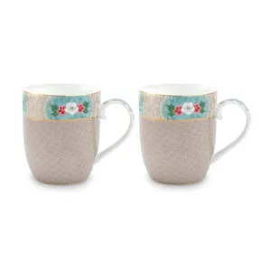PIP Studio Blushing Birds Khaki Small 145ml Mugs Set of 2 by null, a Cups & Mugs for sale on Style Sourcebook