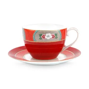 PIP Studio Blushing Birds Red 280ml Cup and Saucer by null, a Cups & Mugs for sale on Style Sourcebook