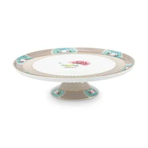 PIP Studio Blushing Birds Khaki Round Cake Tray by null, a Trays for sale on Style Sourcebook