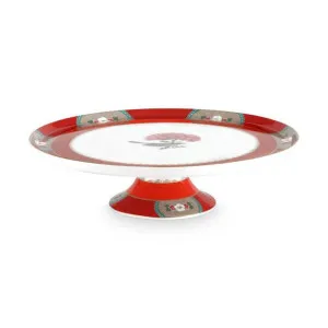 PIP Studio Blushing Birds Red Round Cake Tray by null, a Trays for sale on Style Sourcebook