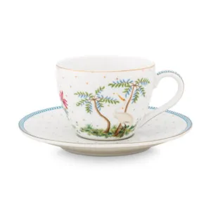 PIP Studio Jolie Dots Gold Espresso Cup & Saucer by null, a Cups & Mugs for sale on Style Sourcebook