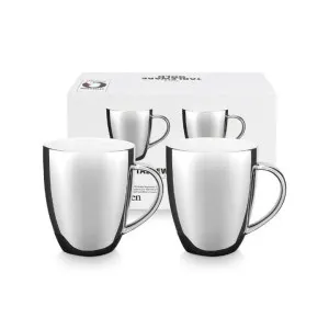 VTWonen Silver 250ml Mugs with Ear Set of 2 by null, a Cups & Mugs for sale on Style Sourcebook