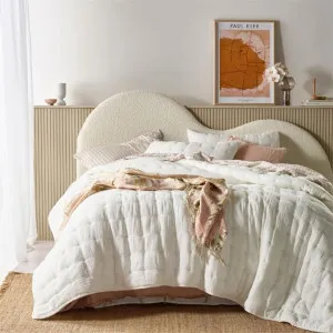 Vintage Design Hugo Cotton Gauze White Quilted Coverlet Set by null, a Quilt Covers for sale on Style Sourcebook