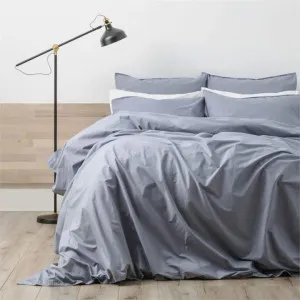 Renee Taylor Helena Vintage Stonewashed Dusty Blue Quilt Cover Set by null, a Quilt Covers for sale on Style Sourcebook