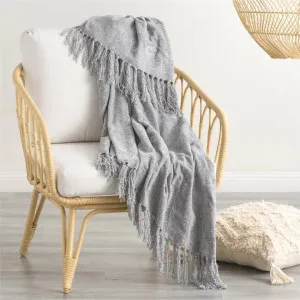 Renee Taylor Newland Chenille Silverline Throw by null, a Throws for sale on Style Sourcebook