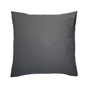 Bambury French Flax Linen Charcoal European Pillowcase by null, a Cushions, Decorative Pillows for sale on Style Sourcebook