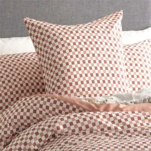 Renee Taylor 300 Thread Count Cotton Reversible Chessboard Cedar European Pillowcase by null, a Cushions, Decorative Pillows for sale on Style Sourcebook