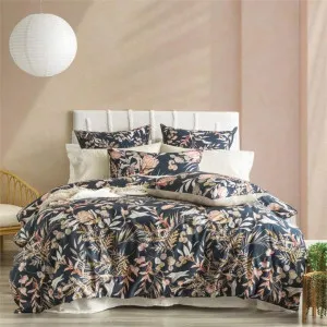 Renee Taylor 300 Thread Count Cotton Reversible Waratah Midnight Quilt Cover Set by null, a Quilt Covers for sale on Style Sourcebook