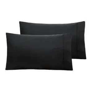 Accessorize Black Satin Pillowcase Pair by null, a Pillow Cases for sale on Style Sourcebook