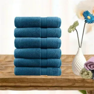 Softouch Ultra Light Quick Dry Premium Cotton 6 Piece Teal Face Washer Pack by null, a Towels & Washcloths for sale on Style Sourcebook