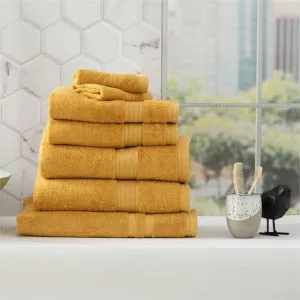 Renee Taylor Stella 7 Piece Mustard Towel Pack by null, a Towels & Washcloths for sale on Style Sourcebook