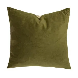 Bambury Velvet Olive 50x50cm Filled Cushion by null, a Cushions, Decorative Pillows for sale on Style Sourcebook