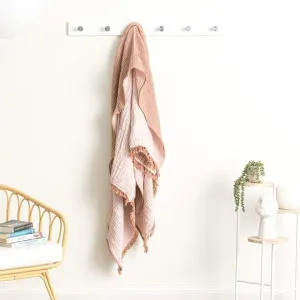 Renee Taylor Dreamy Vintage Washed Textured Rust Throw by null, a Throws for sale on Style Sourcebook