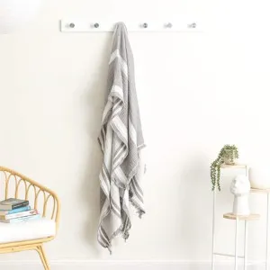 Renee Taylor Ray Striped Vintage Washed Textured Nude Throw by null, a Throws for sale on Style Sourcebook