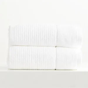 Renee Taylor Cambridge Textured 2 Piece Snow Bath Sheet Pack by null, a Towels & Washcloths for sale on Style Sourcebook