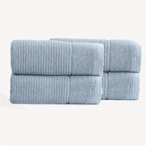 Renee Taylor Cambridge Textured 4 Piece Blue Mirage Bath Sheet Pack by null, a Towels & Washcloths for sale on Style Sourcebook
